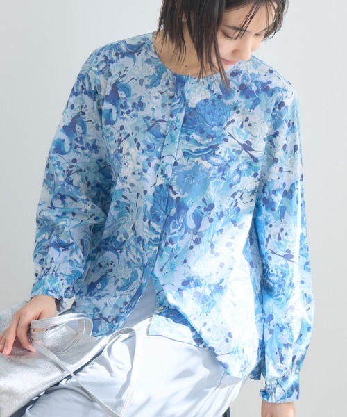 KATHARINE ROSS（キャサリンロス）の「【MADE IN JAPAN/洗濯機洗い可】PUNKPOSYプリントブラウスMade With Liberty Fabrics（シャツ/ブラウス・レディース・ブルー/ピンク/イエロー・FREE）」の5枚目の写真