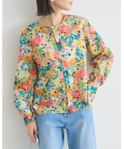KATHARINE ROSS（キャサリンロス）の「【MADE IN JAPAN/洗濯機洗い可】PUNKPOSYプリントブラウスMade With Liberty Fabrics（シャツ/ブラウス・レディース・ブルー/ピンク/イエロー・FREE）」の7枚目の写真