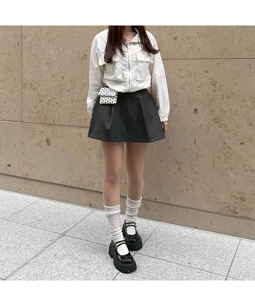 Flugge(フラッジー)の「ピンタックスカート(スカート・レディース・ブラック・MEDIUM)」の3枚目の写真