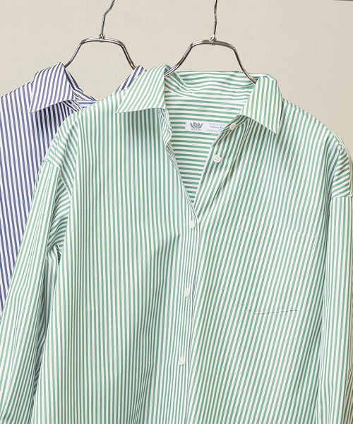 JOURNAL STANDARD(ジャーナルスタンダード)の「ハイカウントコットンベーシックシャツ(シャツ/ブラウス・レディース・ホワイト/グリーン/コバルトブルー・FREE)」の2枚目の写真