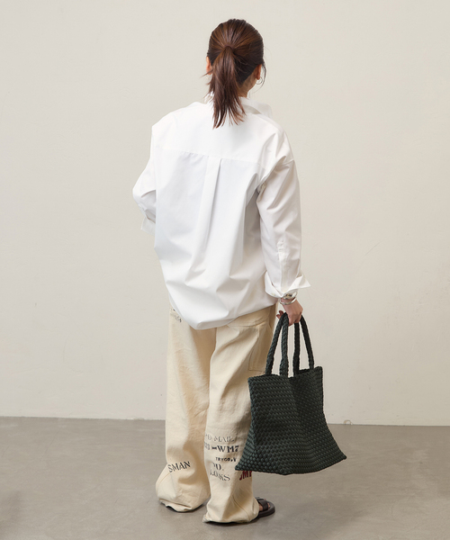 JOURNAL STANDARD(ジャーナルスタンダード)の「ハイカウントコットンベーシックシャツ(シャツ/ブラウス・レディース・ホワイト/グリーン/コバルトブルー・FREE)」の7枚目の写真