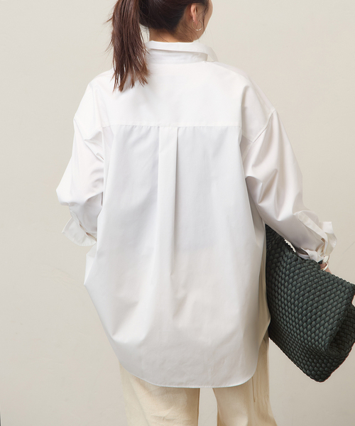 JOURNAL STANDARD(ジャーナルスタンダード)の「ハイカウントコットンベーシックシャツ(シャツ/ブラウス・レディース・ホワイト/グリーン/コバルトブルー・FREE)」の10枚目の写真