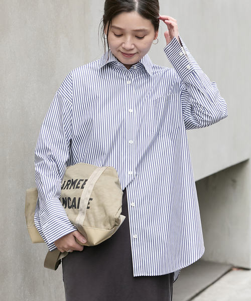 JOURNAL STANDARD(ジャーナルスタンダード)の「ハイカウントコットンベーシックシャツ(シャツ/ブラウス・レディース・ホワイト/グリーン/コバルトブルー・FREE)」の17枚目の写真