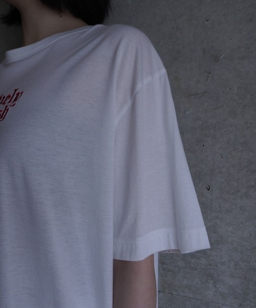 G.V.G.V.(ジーヴィージーヴィー)の「EMBROIDERY OVER TEE(Tシャツ/カットソー・レディース・グレー系その他/ブラック・ONE SIZE)」の7枚目の写真