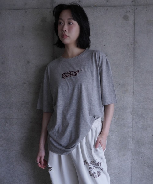 G.V.G.V.(ジーヴィージーヴィー)の「EMBROIDERY OVER TEE(Tシャツ/カットソー・レディース・グレー系その他/ブラック・ONE SIZE)」の9枚目の写真