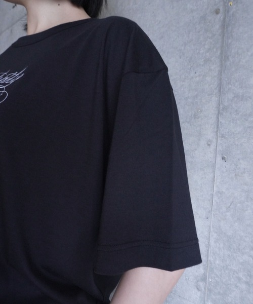 G.V.G.V.(ジーヴィージーヴィー)の「EMBROIDERY OVER TEE(Tシャツ/カットソー・レディース・グレー系その他/ブラック・ONE SIZE)」の21枚目の写真