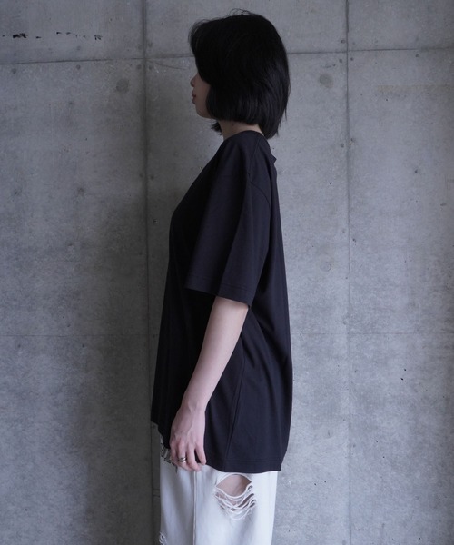 G.V.G.V.(ジーヴィージーヴィー)の「EMBROIDERY OVER TEE(Tシャツ/カットソー・レディース・グレー系その他/ブラック・ONE SIZE)」の22枚目の写真