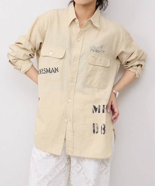 PAYDAY（ペイデイ）の「PAYDAY/ペイデイ SLOBE別注 プリントシャツ（シャツ/ブラウス・レディース・ベージュ系その他/サックスブルー・FREE）」の2枚目の写真