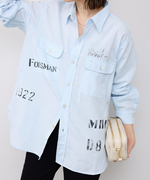 PAYDAY（ペイデイ）の「PAYDAY/ペイデイ SLOBE別注 プリントシャツ（シャツ/ブラウス・レディース・ベージュ系その他/サックスブルー・FREE）」の3枚目の写真