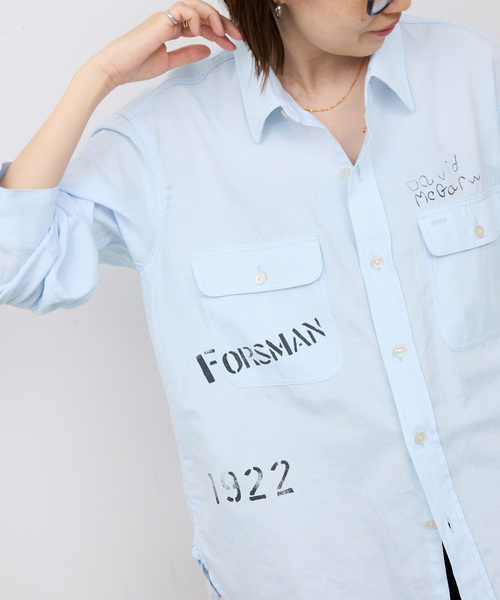 PAYDAY（ペイデイ）の「PAYDAY/ペイデイ SLOBE別注 プリントシャツ（シャツ/ブラウス・レディース・ベージュ系その他/サックスブルー・FREE）」の4枚目の写真