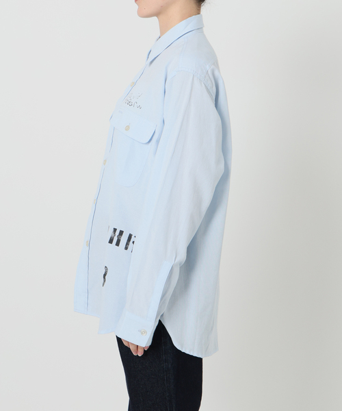 PAYDAY（ペイデイ）の「PAYDAY/ペイデイ SLOBE別注 プリントシャツ（シャツ/ブラウス・レディース・ベージュ系その他/サックスブルー・FREE）」の12枚目の写真