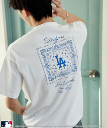 PUBLUX/パブリュクス <機能性素材>別注MLB バンダナ バックプリント Tシャツ 限定展開