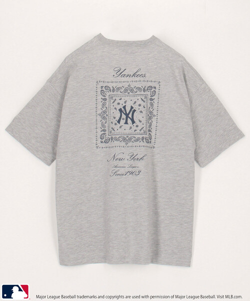PUBLUX（パブリュクス）の「PUBLUX/パブリュクス ＜機能性素材＞別注MLB バンダナ バックプリント Tシャツ　限定展開（Tシャツ/カットソー・メンズ・ブラック/ネイビー/グレー/ブラウン/ライトグレー/ホワイト・L/M/S）」の19枚目の写真
