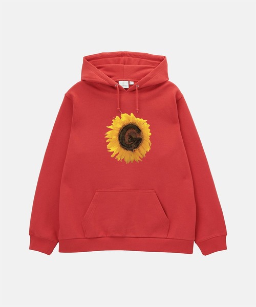 Gramicci（グラミチ）の「G-FLOWER HOODED SWEATSHIRT｜Gフラワーフーデッドスウェットシャツ（パーカー・メンズ・レッド/ヘザーグレー/ブラック・S/M/L/XL/XXL）」の11枚目の写真