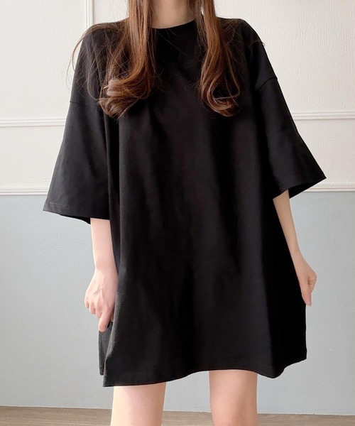 Nana(ナナ)の「ルーズシルエットTシャツワンピース(Tシャツ/カットソー・レディース・ブラック/ホワイト・FREE)」の20枚目の写真