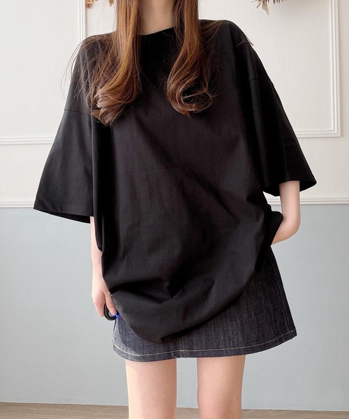 Nana(ナナ)の「ルーズシルエットTシャツワンピース(Tシャツ/カットソー・レディース・ブラック/ホワイト・FREE)」の21枚目の写真