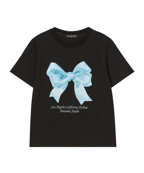 AWESOME STUDIO(オーサムスタジオ)の「リボンデジタルプリント半袖Tシャツホワイト(Tシャツ/カットソー・レディース・その他・FREE)」の9枚目の写真