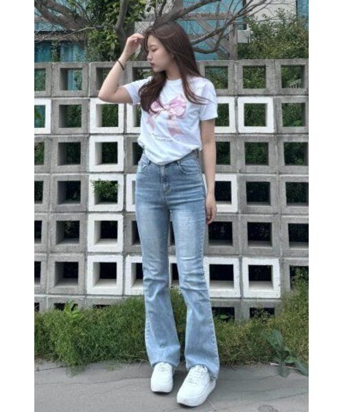 AWESOME STUDIO(オーサムスタジオ)の「リボンデジタルプリント半袖Tシャツホワイト(Tシャツ/カットソー・レディース・その他・FREE)」の12枚目の写真