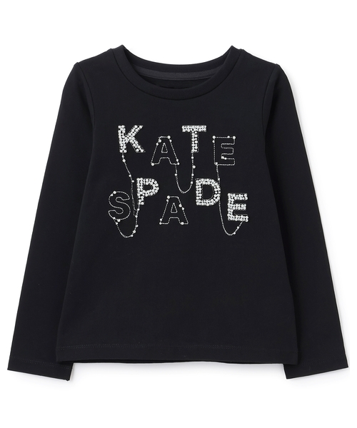 kate spade new york kids（ケイトスペードニューヨーク）の「ビジューロゴ長袖Tシャツ（Tシャツ/カットソー・キッズ・ライラック/ブラック・140cm/130cm/120cm/160cm/150cm）」の9枚目の写真