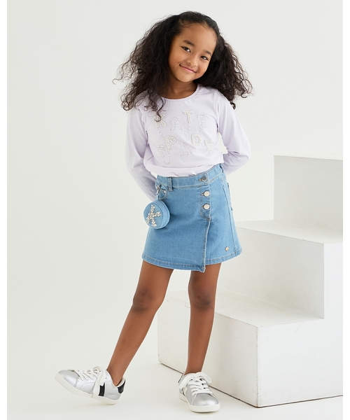 kate spade new york kids（ケイトスペードニューヨーク）の「ビジューロゴ長袖Tシャツ（Tシャツ/カットソー・キッズ・ライラック/ブラック・140cm/130cm/120cm/160cm/150cm）」の10枚目の写真