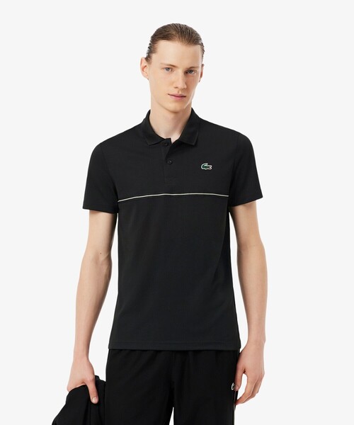 LACOSTE(ラコステ)の「UVカット バックヨークプリント ウルトラドライ鹿の子地ポロシャツ(ポロシャツ・メンズ・ブラック/ライトブルー/グリーン・3/4/5)」の4枚目の写真