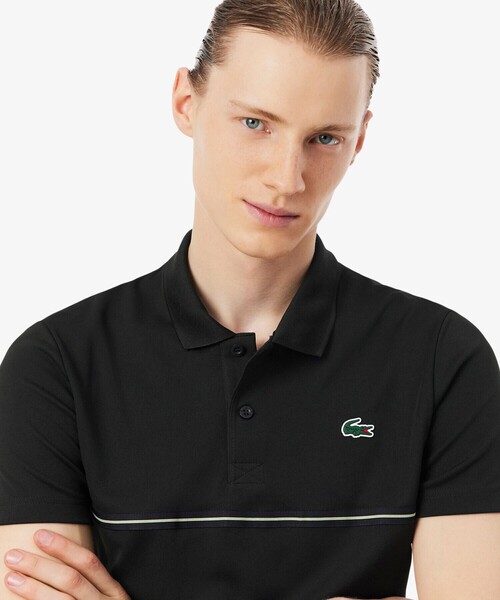 LACOSTE(ラコステ)の「UVカット バックヨークプリント ウルトラドライ鹿の子地ポロシャツ(ポロシャツ・メンズ・ブラック/ライトブルー/グリーン・3/4/5)」の5枚目の写真