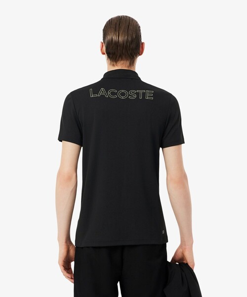 LACOSTE(ラコステ)の「UVカット バックヨークプリント ウルトラドライ鹿の子地ポロシャツ(ポロシャツ・メンズ・ブラック/ライトブルー/グリーン・3/4/5)」の6枚目の写真