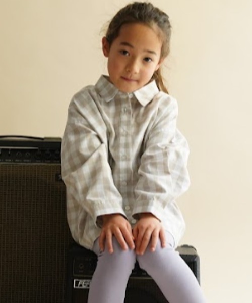 Catchup（ケチャップ）の「プラッドシャツ（シャツ/ブラウス・キッズ・ベージュ/グリーン・110㎝/100㎝/150cm/140㎝/130㎝/120㎝/90㎝）」の2枚目の写真