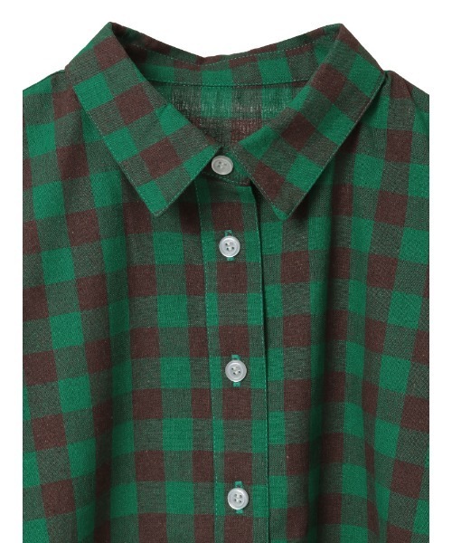 Catchup（ケチャップ）の「プラッドシャツ（シャツ/ブラウス・キッズ・ベージュ/グリーン・110㎝/100㎝/150cm/140㎝/130㎝/120㎝/90㎝）」の4枚目の写真