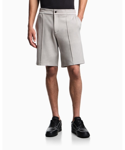 EMPORIO ARMANI(エンポリオアルマーニ)の「【エンポリオ アルマーニ】バミューダパンツ ジャージー ピンタック(その他パンツ・メンズ・ネイビー/グレー・SMALL/MEDIUM/X-LARGE/LARGE)」の2枚目の写真