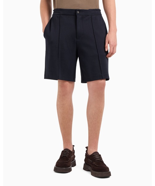 EMPORIO ARMANI(エンポリオアルマーニ)の「【エンポリオ アルマーニ】バミューダパンツ ジャージー ピンタック(その他パンツ・メンズ・ネイビー/グレー・SMALL/MEDIUM/X-LARGE/LARGE)」の4枚目の写真