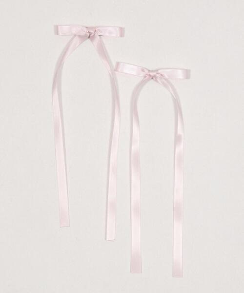 WEGO(ウィゴー)の「WEGO/【2点セット】ロングナローリボンクリップ(バレッタ/ヘアクリップ・レディース・レッド/オフホワイト/サックスブルー/ライトピンク/ブラック・FREE)」の12枚目の写真