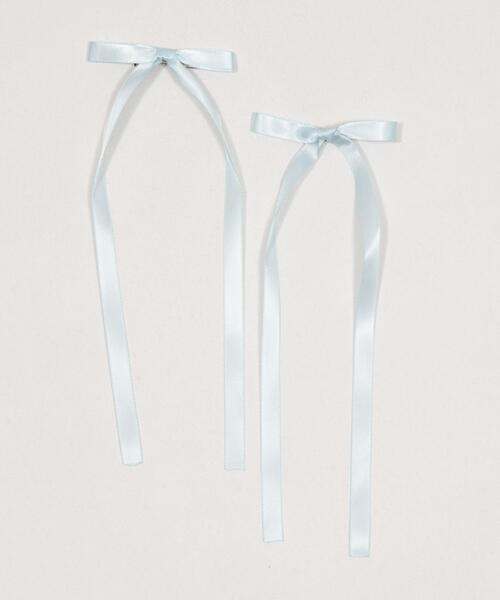 WEGO(ウィゴー)の「WEGO/【2点セット】ロングナローリボンクリップ(バレッタ/ヘアクリップ・レディース・レッド/オフホワイト/サックスブルー/ライトピンク/ブラック・FREE)」の11枚目の写真