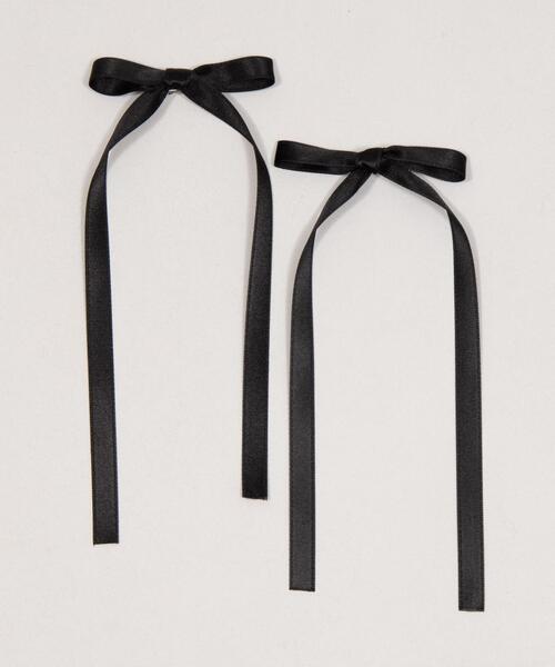 WEGO(ウィゴー)の「WEGO/【2点セット】ロングナローリボンクリップ(バレッタ/ヘアクリップ・レディース・レッド/オフホワイト/サックスブルー/ライトピンク/ブラック・FREE)」の10枚目の写真
