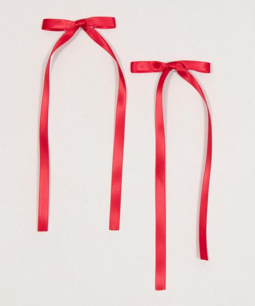 WEGO(ウィゴー)の「WEGO/【2点セット】ロングナローリボンクリップ(バレッタ/ヘアクリップ・レディース・レッド/オフホワイト/サックスブルー/ライトピンク/ブラック・FREE)」の13枚目の写真
