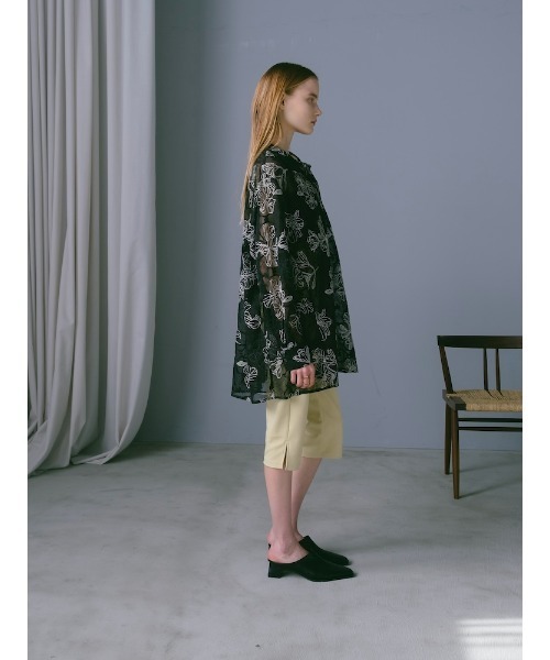 sahara(サハラ)の「Flower Embroidery Over Shirt/フラワーエンブロイダリーオーバーシャツ(シャツ/ブラウス・レディース・ブラック/アイボリー/ピンク・FREE)」の19枚目の写真