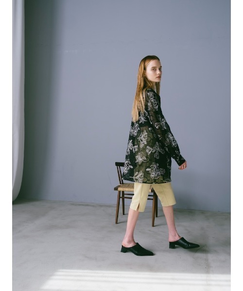 sahara(サハラ)の「Flower Embroidery Over Shirt/フラワーエンブロイダリーオーバーシャツ(シャツ/ブラウス・レディース・ブラック/アイボリー/ピンク・FREE)」の18枚目の写真