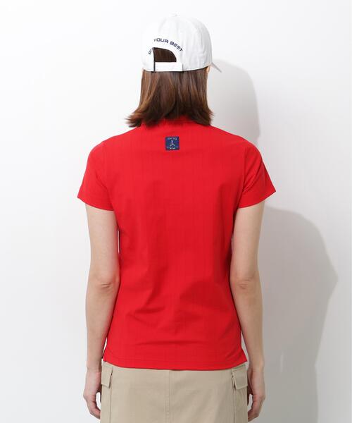 PING（ピン）の「【PING APPAREL】ＥＰＩＸ変形ストレッチサッカー半袖ポロシャツ（ポロシャツ・レディース・ネイビー/ホワイト/レッド・L/M/S/LL）」の16枚目の写真