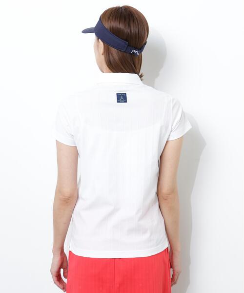 PING（ピン）の「【PING APPAREL】ＥＰＩＸ変形ストレッチサッカー半袖ポロシャツ（ポロシャツ・レディース・ネイビー/ホワイト/レッド・L/M/S/LL）」の21枚目の写真