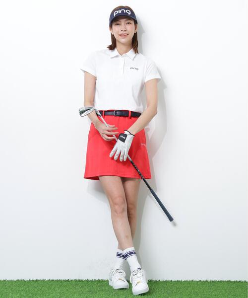 PING（ピン）の「【PING APPAREL】ＥＰＩＸ変形ストレッチサッカー半袖ポロシャツ（ポロシャツ・レディース・ネイビー/ホワイト/レッド・L/M/S/LL）」の22枚目の写真