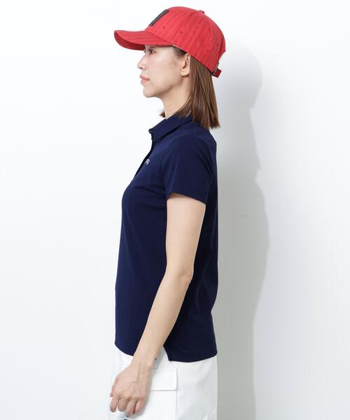 PING（ピン）の「【PING APPAREL】ＥＰＩＸ変形ストレッチサッカー半袖ポロシャツ（ポロシャツ・レディース・ネイビー/ホワイト/レッド・L/M/S/LL）」の7枚目の写真