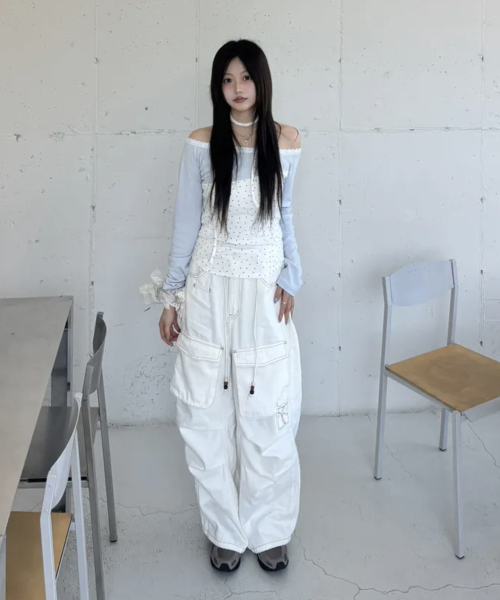 CATTLINE(カトリン)の「レースミニ星Tシャツホワイト(Tシャツ/カットソー・レディース・ホワイト・FREE)」の11枚目の写真