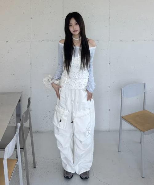 CATTLINE(カトリン)の「レースミニ星Tシャツホワイト(Tシャツ/カットソー・レディース・ホワイト・FREE)」の13枚目の写真