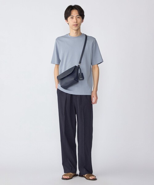SHIPS（シップス）の「【WEB限定】SHIPS: 合成皮革 ミニ フラップ ショルダーバッグ（ボディバッグ/ウエストポーチ・メンズ・ネイビー/キャメル/ブラック・ONE SIZE）」の9枚目の写真