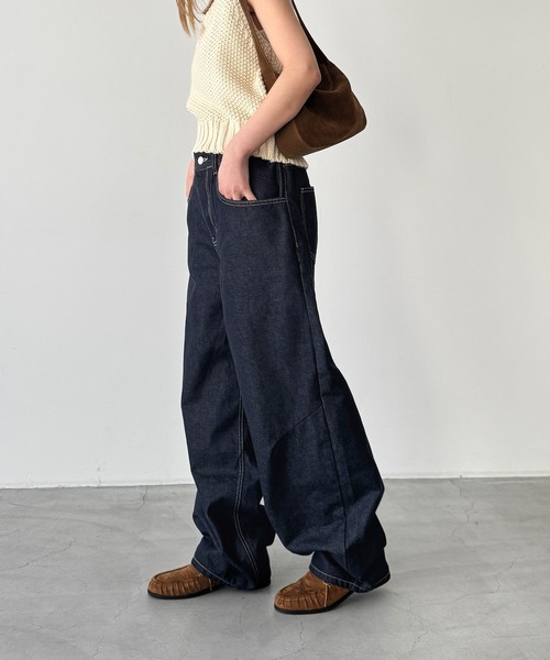 CANAL JEAN(キャナルジーン)の「choice_cnl Balloonデニムパンツ(デニムパンツ・レディース・インディゴブルー・2/1/0)」の2枚目の写真