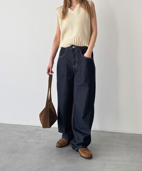 CANAL JEAN(キャナルジーン)の「choice_cnl Balloonデニムパンツ(デニムパンツ・レディース・インディゴブルー・2/1/0)」の5枚目の写真