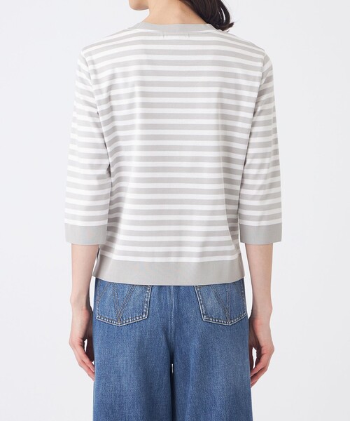 TRANS WORK（トランスワーク）の「【ウォッシャブル】セーターマシンカットソー（Tシャツ/カットソー・レディース・オフホワイト/グレー系その他/ブラウン・40/38）」の11枚目の写真