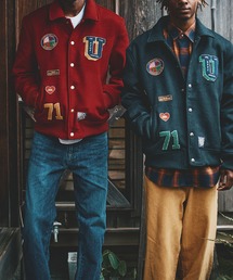 WIND AND SEA｜ウィンダンシー（メンズ）のスタジャン（レッド/赤色系