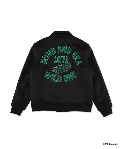 WIND AND SEA(ウィンダンシー)の「UNO x WDS MELTON JACKET(スタジャン・メンズ・ブラック/エンジ・S/L/XL/M)」の5枚目の写真