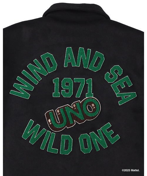 WIND AND SEA(ウィンダンシー)の「UNO x WDS MELTON JACKET(スタジャン・メンズ・ブラック/エンジ・S/L/XL/M)」の8枚目の写真